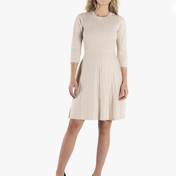 Nanette Lepore Dresses & Skirts - Nanette Lepore Womens Metallic Cocktail Sweaterdress Gold Size Small